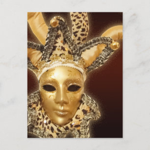 Venetian Jester Mask postcard