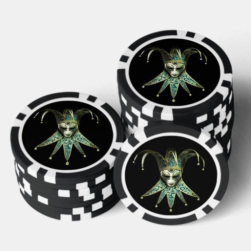 Venetian Joker Mask Poker Chips