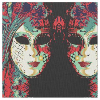 Venetian Lady Mask Fabric