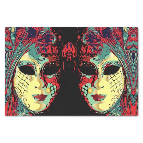 Venetian Lady Mask Tissue Paper