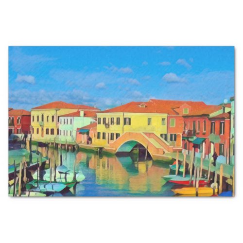 Venetian Lagoon _ MURANO _ panorama Tissue Paper