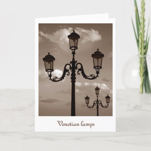 Venetian lamps folding card