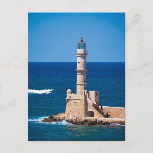 Venetian Lighthouse on the Blue Sea Postcard