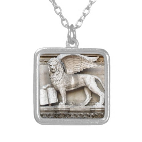 Venetian Lion Silver Plated Necklace
