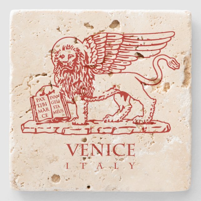 Venetian Lion Stone Coaster (Front)