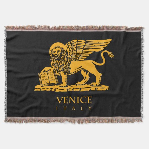 Venetian Lion Throw Blanket