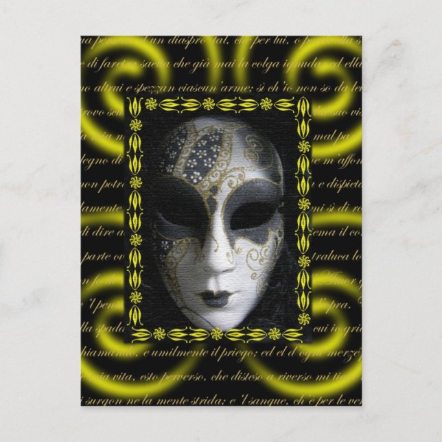 Venetian Mask 3 Postcard (Front)