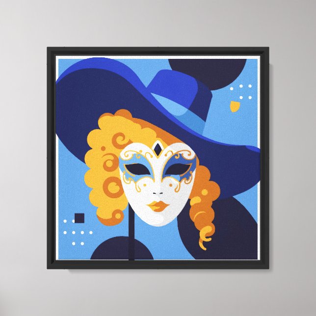 Venetian mask canvas print (Front)
