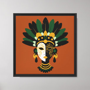 Venetian mask canvas print