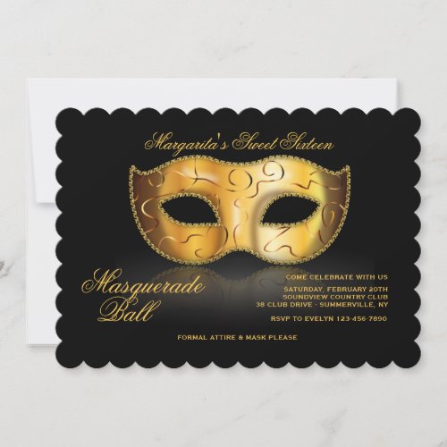 Venetian Mask Invitation