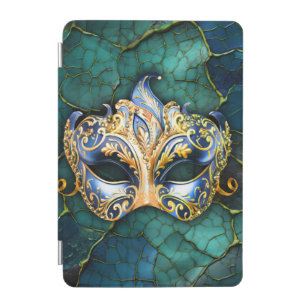 Venetian Mask on Teal-Blue Background iPad Mini Cover