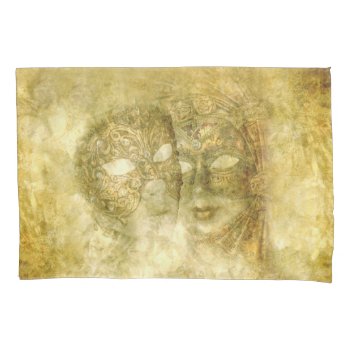 Venetian Masks (1 Side) Pillowcase by FantasyPillows at Zazzle