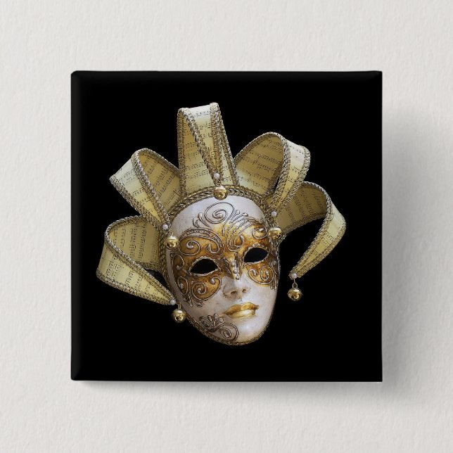 Venetian Masks Button (Front)