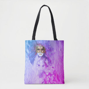 Venetian Masks, Carnival, vintage Art - Italy Tote Bag