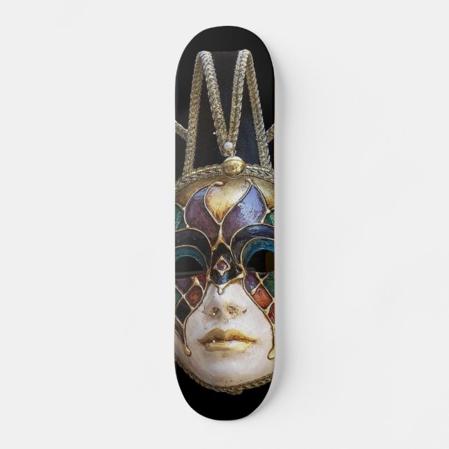 Venetian Masks Skateboard Deck (Front)