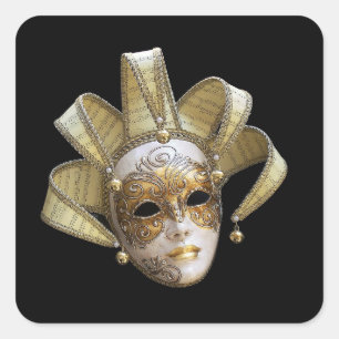 Venetian Masks Square Sticker