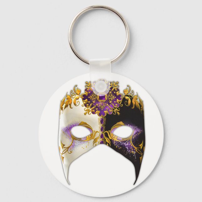 Venetian Masque: Amethyst Purple Jewel Keychain (Front)