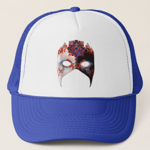 Venetian Masque Carnival Jewel Trucker Hat