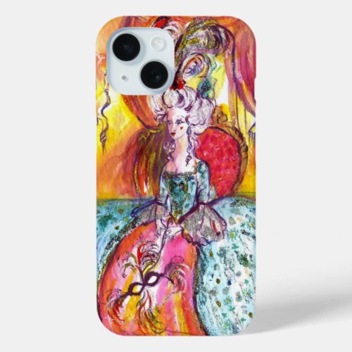 VENETIAN MASQUERADE  COLOMBINA iPhone 15 CASE