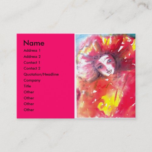 VENETIAN MASQUERADE FACES _ MASK IN RED BUSINESS CARD