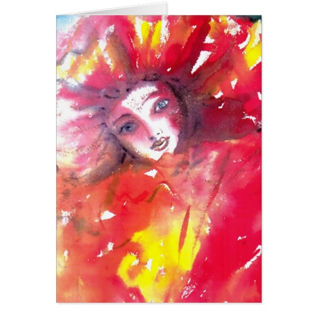 VENETIAN MASQUERADE FACES - MASK IN RED CARDS (Front)
