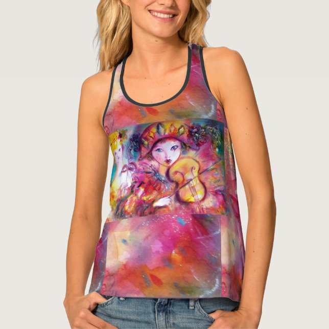 VENETIAN MASQUERADE / HARLEQUIN AND COLUMBINE TANK TOP (Front)