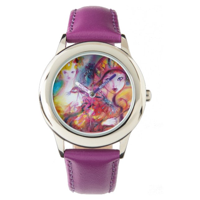 VENETIAN MASQUERADE / HARLEQUIN AND COLUMBINE WATCH (Front)