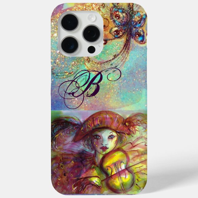 VENETIAN MASQUERADE / HARLEQUIN  MONOGRAM Case-Mate iPhone CASE (Back)