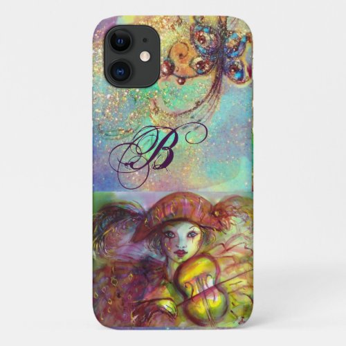 VENETIAN MASQUERADE  HARLEQUIN  MONOGRAM iPhone 11 CASE