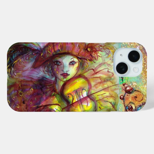 VENETIAN MASQUERADE / HARLEQUIN PLAYING VIOLIN Case-Mate iPhone CASE (Back (Horizontal))