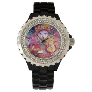 VENETIAN MASQUERADE / HARLEQUIN PLAYING VIOLIN WATCH
