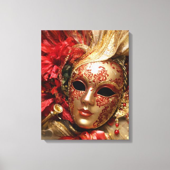 Venetian Masquerade Mask Canvas Wall Art (Front)