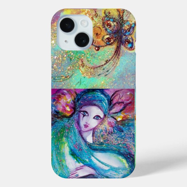 VENETIAN MASQUERADE /MASK IN BLUE Case-Mate iPhone CASE (Back)