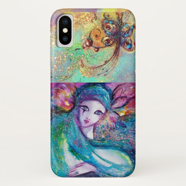 VENETIAN MASQUERADE /MASK IN BLUE Case-Mate iPhone CASE (Back)