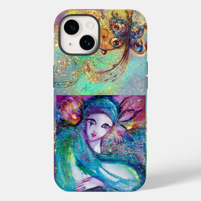 VENETIAN MASQUERADE /MASK IN BLUE Case-Mate iPhone CASE (Back)