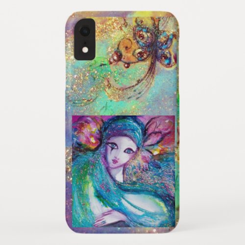 VENETIAN MASQUERADE MASK IN BLUE iPhone XR CASE