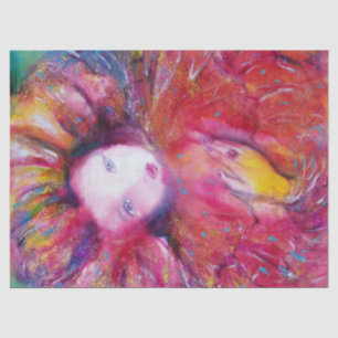 VENETIAN MASQUERADE - MASK IN RED TISSUE PAPER