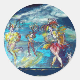 VENETIAN MASQUERADE / MUSIC IN THE NIGHT CLASSIC ROUND STICKER