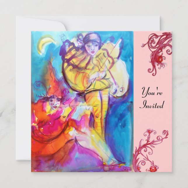 VENETIAN MASQUERADE  / MUSICAL NOCTURNE INVITATION (Front)