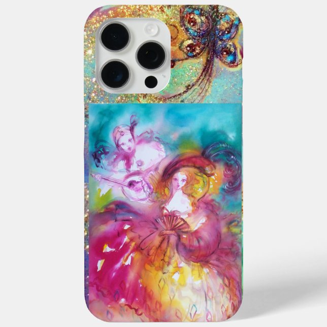 VENETIAN MASQUERADE / PIERROT AND ARLECCHINA Case-Mate iPhone CASE (Back)