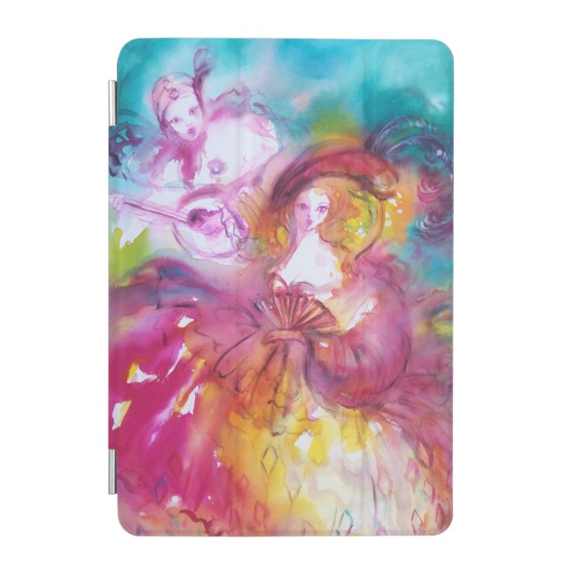 VENETIAN MASQUERADE / PIERROT AND ARLECCHINA iPad MINI COVER (Front)