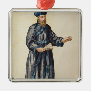 Venetian missionary in China Metal Ornament
