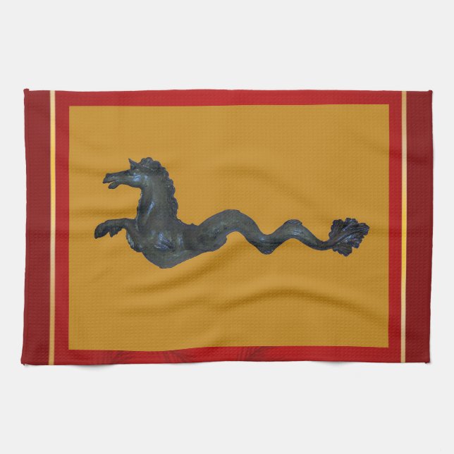 Venetian Murano Glass Horse Kitchen Towel (Horizontal)