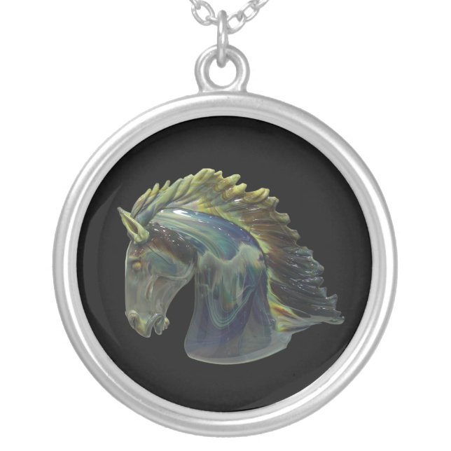 Venetian Murano Glass Horse Necklace (Front)