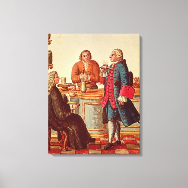Venetian Noblemen in a Cafe Canvas Print (Front)