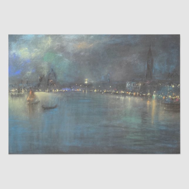 Venetian Nocturne (by Glenn Cooper Henshaw) Tissue Paper (Front)