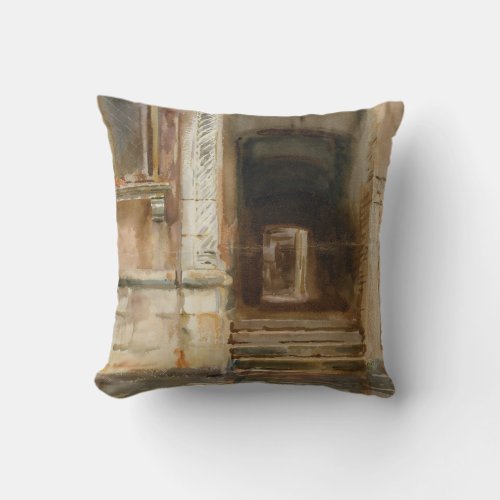 Venetian Passageway Throw Pillow