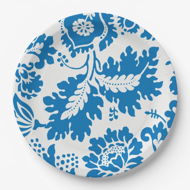 Venetian Pattern (by William Morris) Paper Plates (Front)