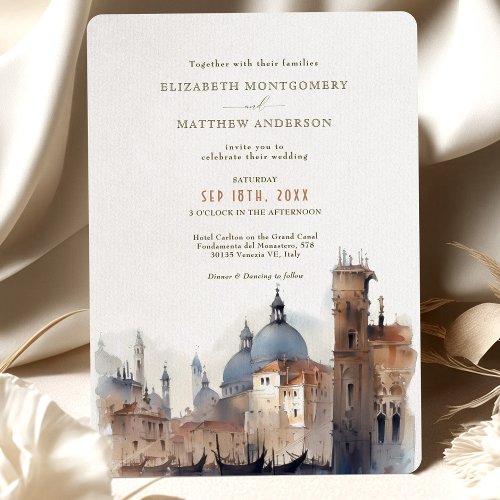 Venetian Splendor Wedding Basilica della Salute Invitation