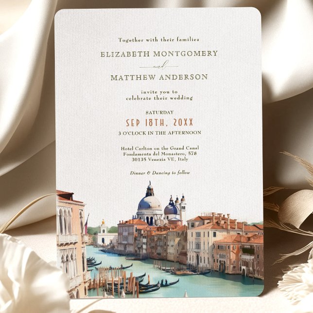 Venetian Splendor Wedding Basilica della Salute Invitation (Creator Uploaded)